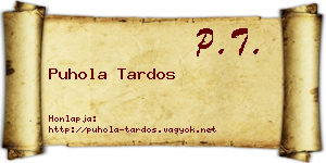 Puhola Tardos névjegykártya